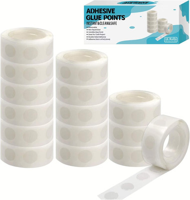 1600pcs Glue Point Clear Balloon Glue Removable Adhesive Dots Double Sided Dots 