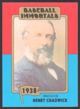 1980 SSPC Baseball Immortals 1st Printing Henry Chadwick #16