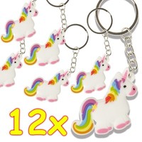 12 SchlÜSselanhÄNger Einhorn - EinhöRner Unicorn AnhäNger Kinder Mitgebsel Party