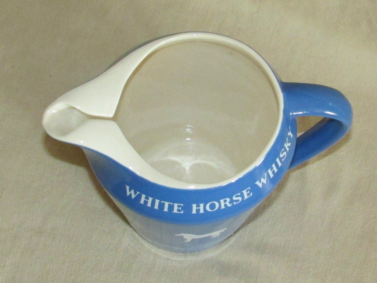 【希少】Wade Regicor ノベルティ White Horse Vintage White Horse Whisky Blue Jug - Wade Regicor Pottery