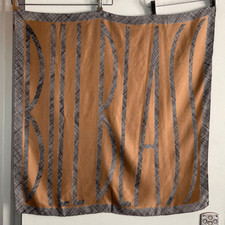 Bill Blass Vintage Logo 100 Silk Scarf Made in Japan