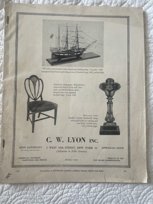 C.W. Lyon Inc. vintage Catalog 1953
