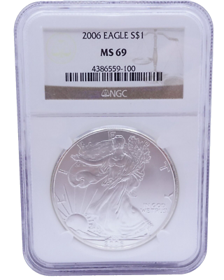 2006 American Eagle Silver $1 Dollar Coin - NGC MS 69 | eBay
