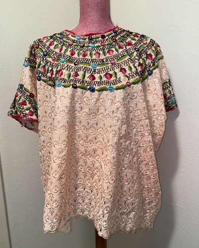 Veranda Wear Guatemala Art to Wear L/XL Peach Eyel