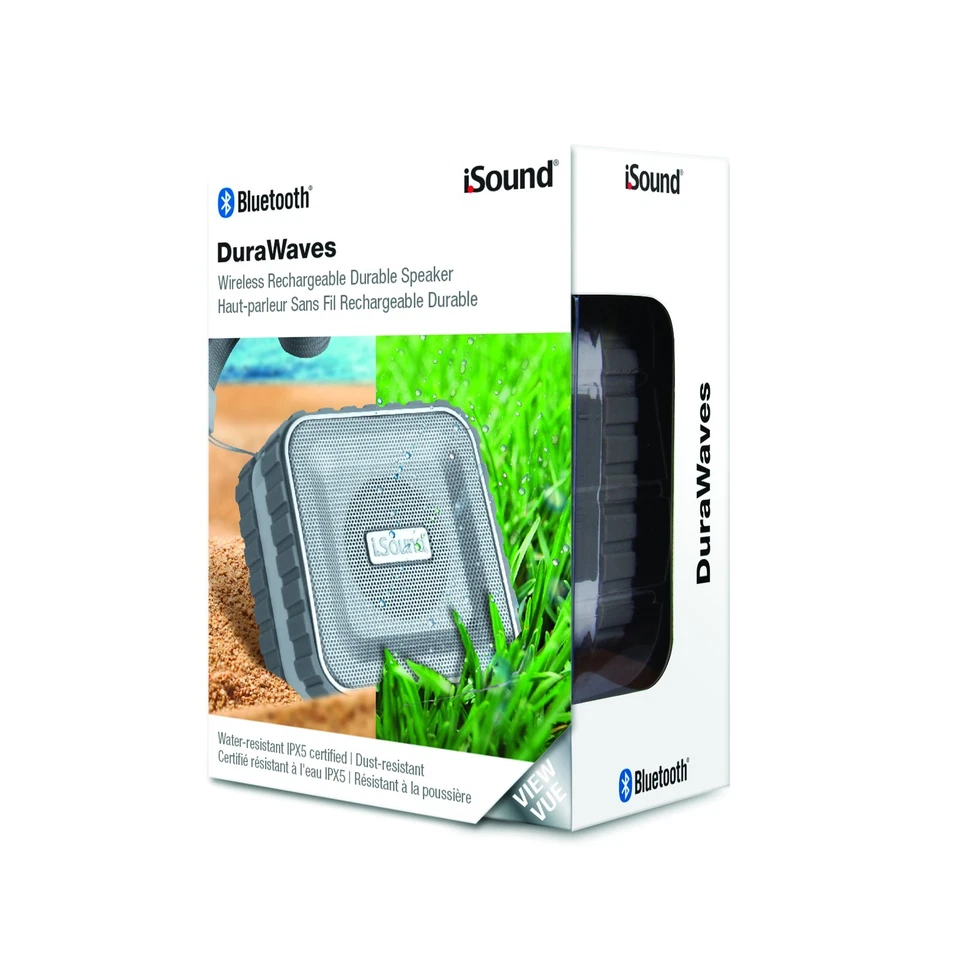 iSound DuraWaves Rugged Water-Resistant Rechargeable Bluetooth Speaker- White - Image 2 of 4