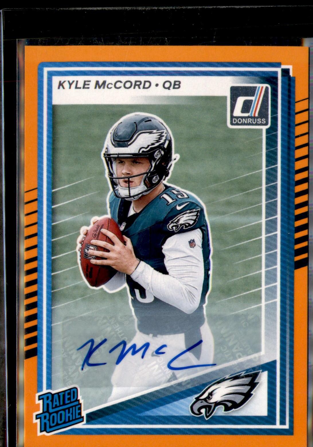 2025 Donruss #325 Kyle McCord Rated Rookies Autographs Orange