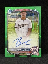 🔥🔥2025 Bowman Chrome 1st - Prospect Auto - Brayan Cortesia Green Lava /99🔥🔥