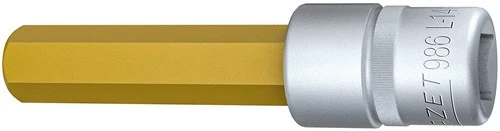 Hazet Steckschlüsseleinsatz 986L-14 1/2" Innen-6-kant SW 14 mm L 100 mm - 986L-1 - Bild 1 von 2