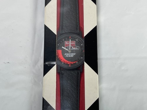 vintage Marlboro Racing Team 1990 Philip Morris Advertising Watch NOS NIB - Picture 3 of 5