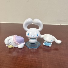 Sanrio Cinnamoroll Figurine Set - Plastic, Cartoon Character, Fantasy, 3pc