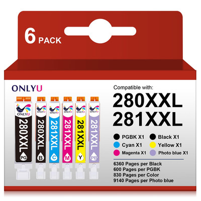 Onlyu Compatible Ink Cartridge Replacement For Canon 280 281 Pgi-280Xxl