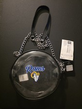 Los Angeles Rams Clear Stadium Approved Round Bag with Chain Strap