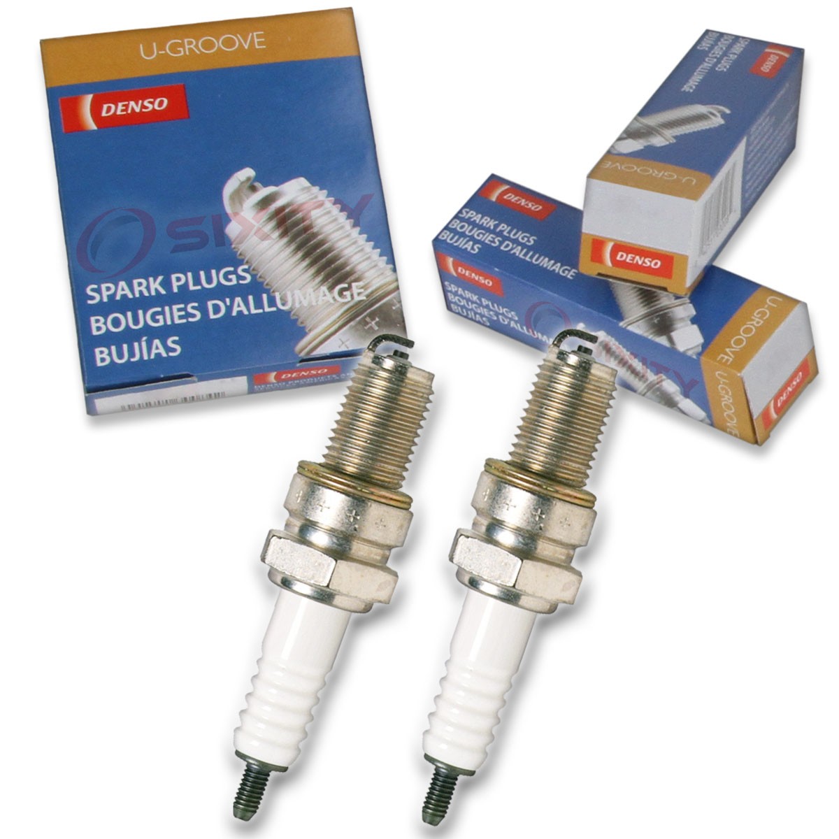 2 pc Denso Standard U-Groove Spark Plug for Moto Guzzi V10 Centauro GT 1998 xe