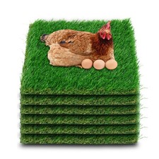 Chicken Nesting Box Pads , Washable Artificial Grass Nesting Mats Cuttable Ch...