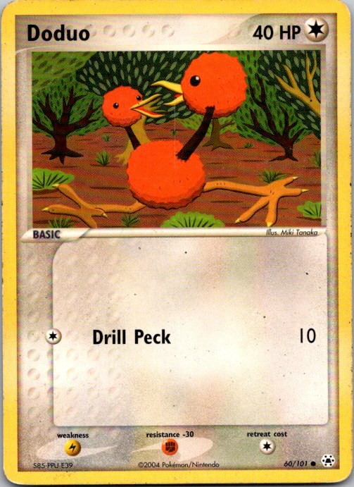 Pokemon Doduo 60/101 Hidden Legends Common Moderately Played