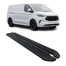 Trittbretter Seitenschweller für Ford Tourneo Custom 2023-2025 L2 Alu Schwarz 2x
