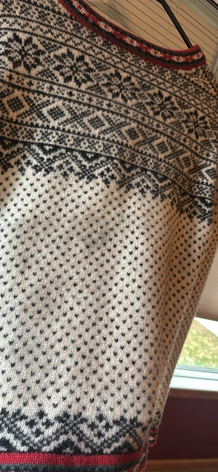 Suéter de lana noruego nórdico LLBean vintage para mujer pequeño Foto 3 de 3