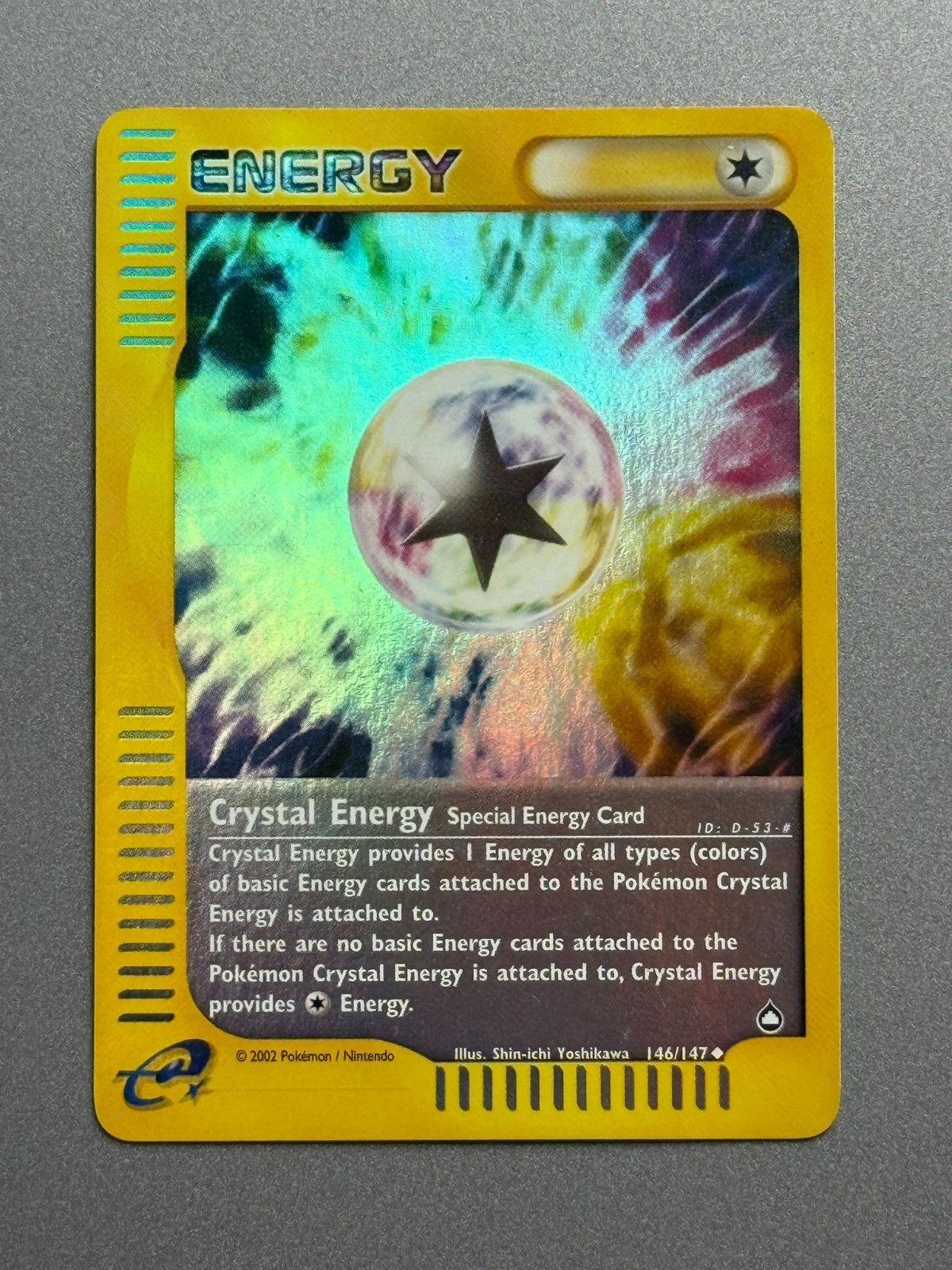Crystal Energy 146/147 Reverse Holo AQUAPOLIS Pokemon Card E Series
