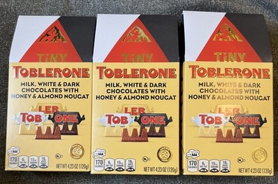 3 bags TOBLERONE Tiny Assorted White, Milk & Dark Chocolate Bites 120g 4.23oz