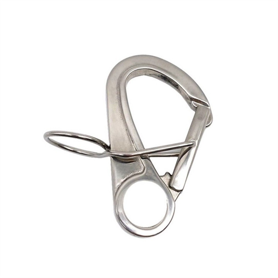 316 SS Spring Hook Double Lock Safety Snap Hook 108mm x 65mm for Rope ...