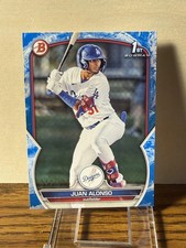 2023 Bowman Prospects Juan Alonso Blue Pattern 017/125 #BP-137 Dodgers