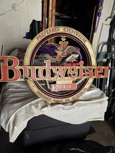 Vintage Anheuser-Busch Budweiser neon countertop sign