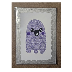 Flower Ghost Art | Diva The Dancing Queen Ghost |Original ACEO | Mixed Media