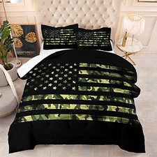 American Flag Comforter Bedding Set for Boys Teens,3D Full American Flag 5032