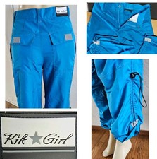 Kik Girl Y2k Raver Baggy Flash Electric Blue Pants Womens Sz 5 30" LKNU Rare 