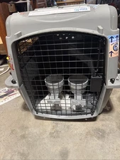 Flight-Approved Sky Kennel For 25-30lb Pets + Sipper Water Bottle + Food Tray