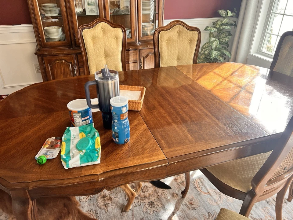 Thomasville - Juego de comedor con funda, mesa y sillas - ¡¡INCREÍBLE ESTADO!!! Foto 3 de 4