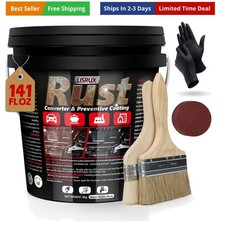 Rust Converter & Metal Primer, 141 Fl Oz Blac...