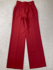 Vintage 70s Levis Pants Women Fits 23x32 Red Polyester Bareback Flare Bootcut