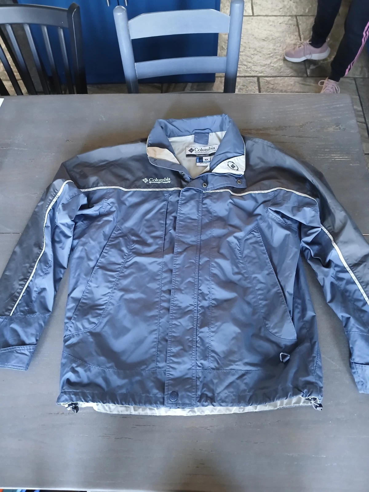 Columbia BLUE Men's Size M Jacket RN69724 CA05367 No Liner Full Zip 6 Pocket