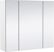 Armadietto a Specchio per Bagno Specchiera Bagno Mobilettto Da Parete Con 3 Ante