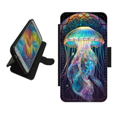 Jelly Fish Handyhülle Wallet Flip Cover für iPhone Samsung Pixel Pretty JLY1