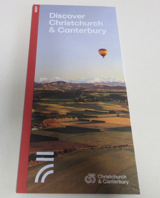 Discover Christchurch and Canterbury Region - 24 Panel Map & Guide - New Zealand