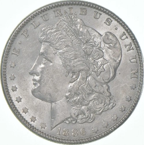 AU+ 1886 (P) Morgan Silver Dollar (1 coin) *8084