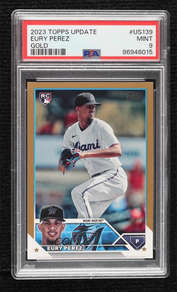2023 Topps Update Gold /2023 Eury Perez Eury Pérez #US139 PSA 9 MINT 0i5v