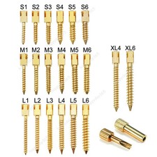 30 Pcs Dental Screw Post Plated 24K Gold Conical Refill S/M/L/XL For Root Canal
