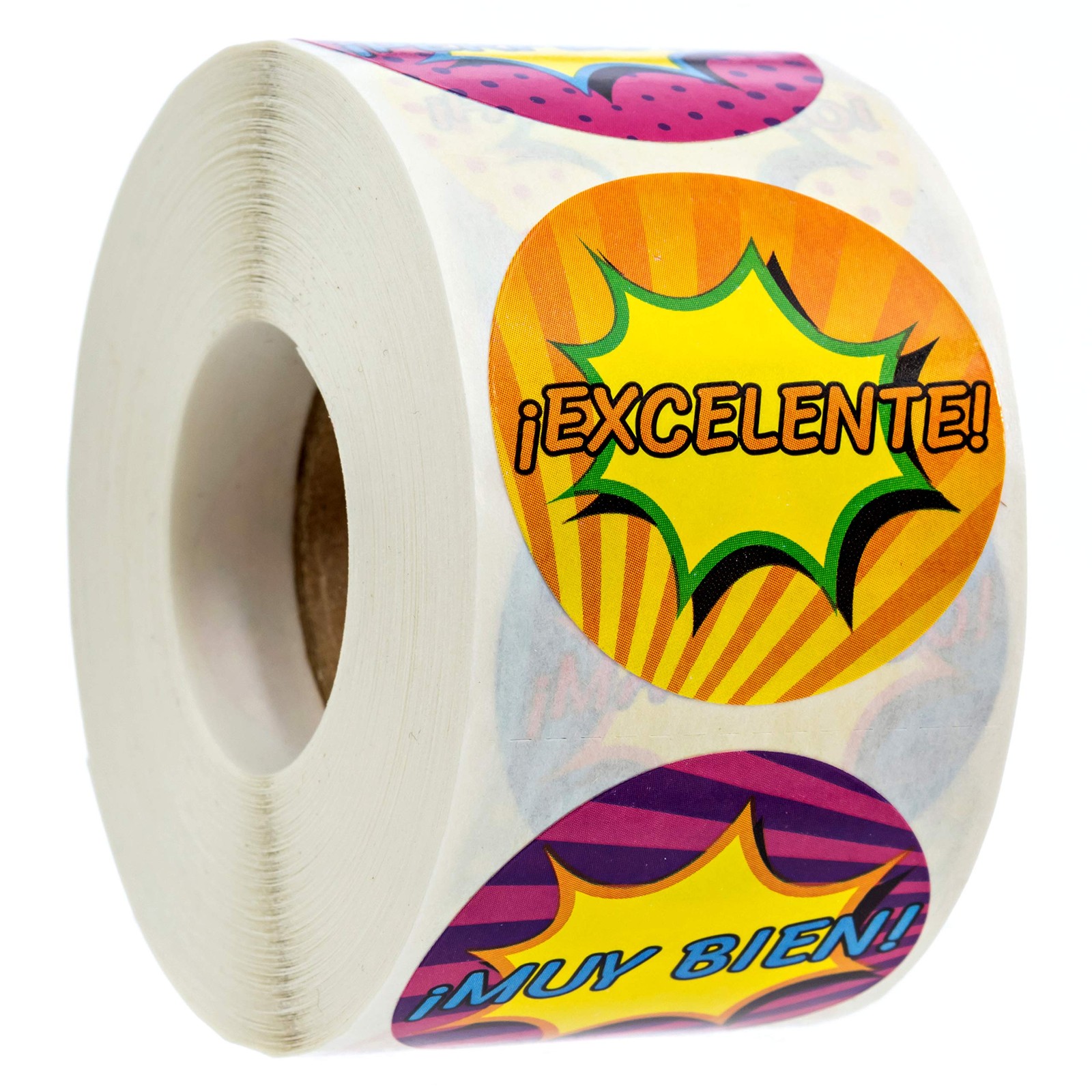 SBLABELS Spanish Reward Stickers / 500 Espanol 1.5", Superhero