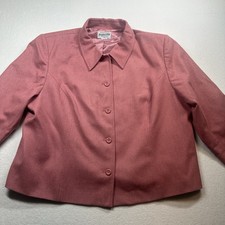 Vtg Pendleton Pink Virgin Wool 5 Button Jacket Size Cut