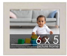 Photo Size Minimalist White Picture Frame - UV Acrylic, Backing, Hardware