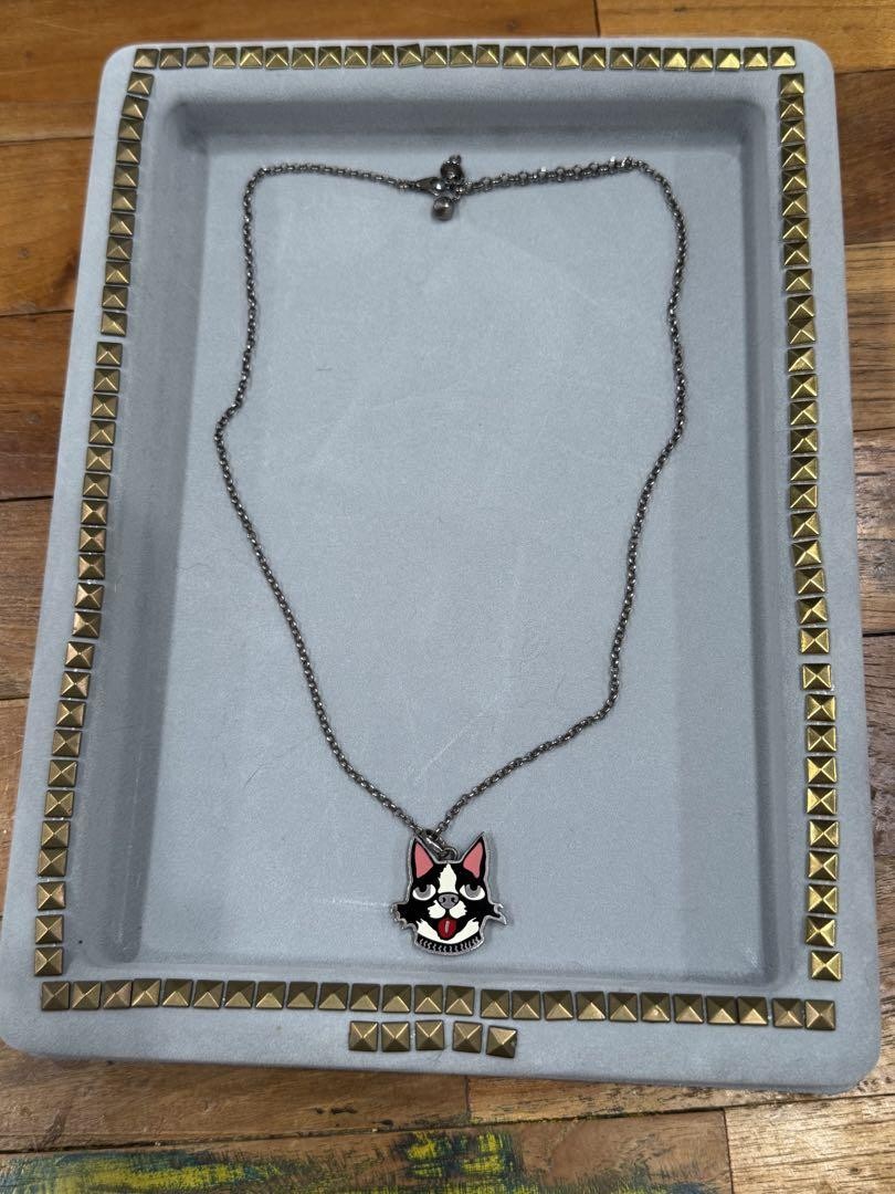 Gucci Bosco & Orso Dog Face Silver Necklace 53cm Chain Used | eBay