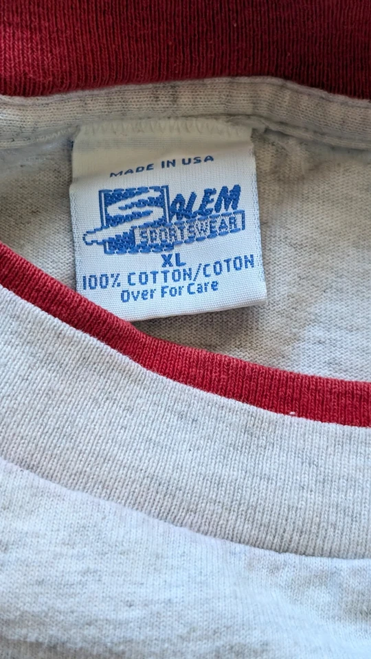 Vintage 90s NBA On NBC Salem Sports Basketball T-Shirt XL Gray Made In USA - Image 3 of 4