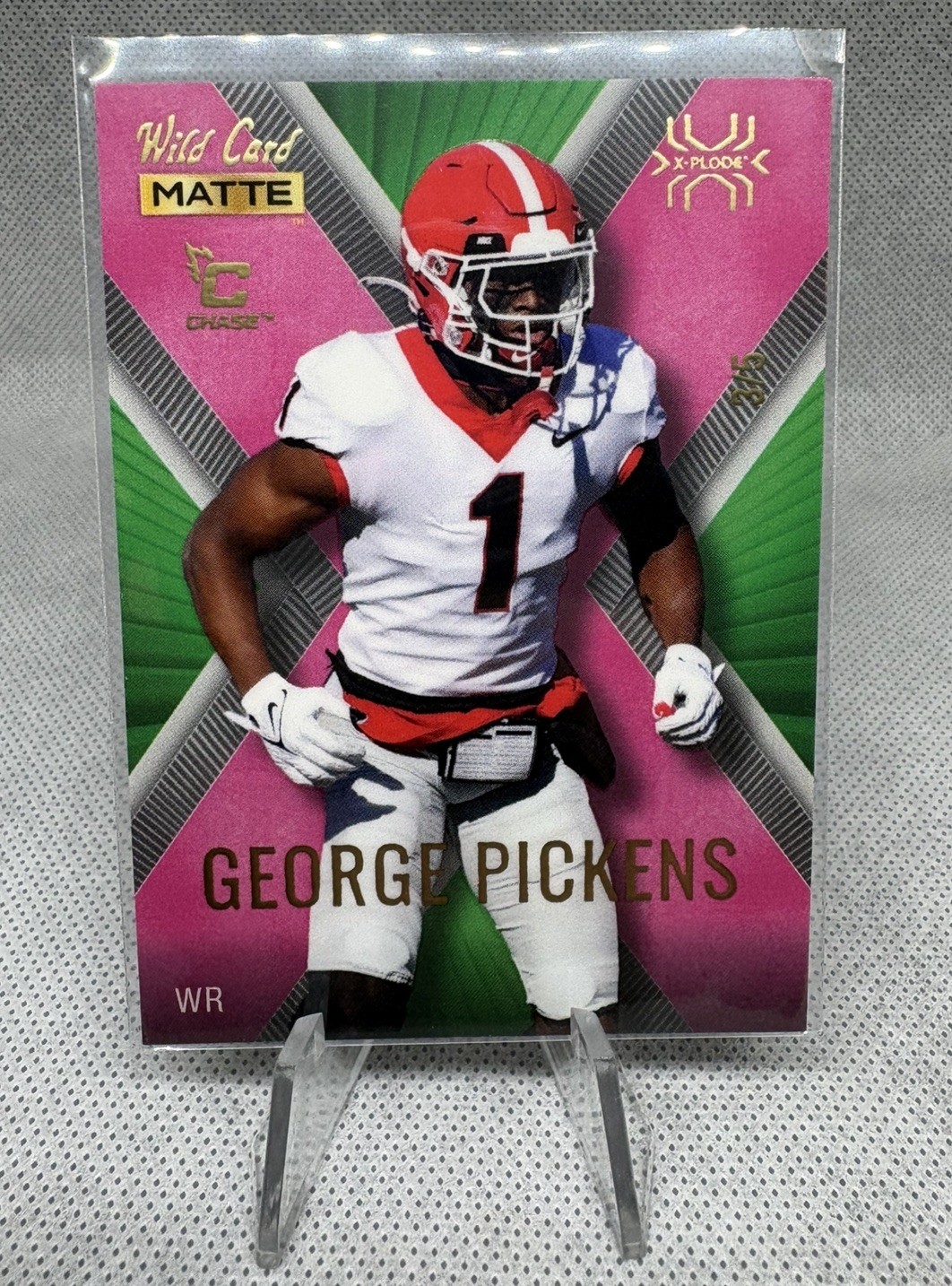 George Pickens Wild Card Matte Green Draft Pick X-Plode #18 Green