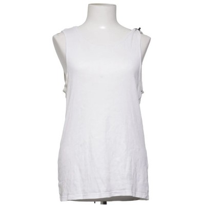 H&M, Tank­top, Größe: L, Weiß, Baumwolle, Einfarbig, Rippenstrick, Damen #FwZ