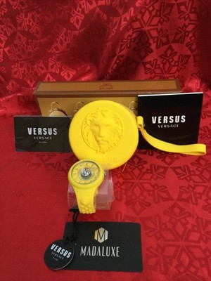 Versus Versace Womens  Yellow 39mm Strap Fashion Watch
