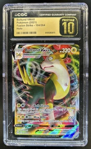 2021 Pokemon SWSH Fusion Strike Boltund VMAX #104/264 CGC 10 Pristine