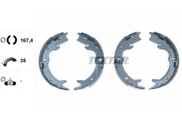 Bremsbackensatz, Feststellbremse Textar 91062800 Honda 43053S47E50-image
